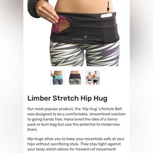 Limber Stretch waist belt running exercise belt phone key holder size Large. NEW